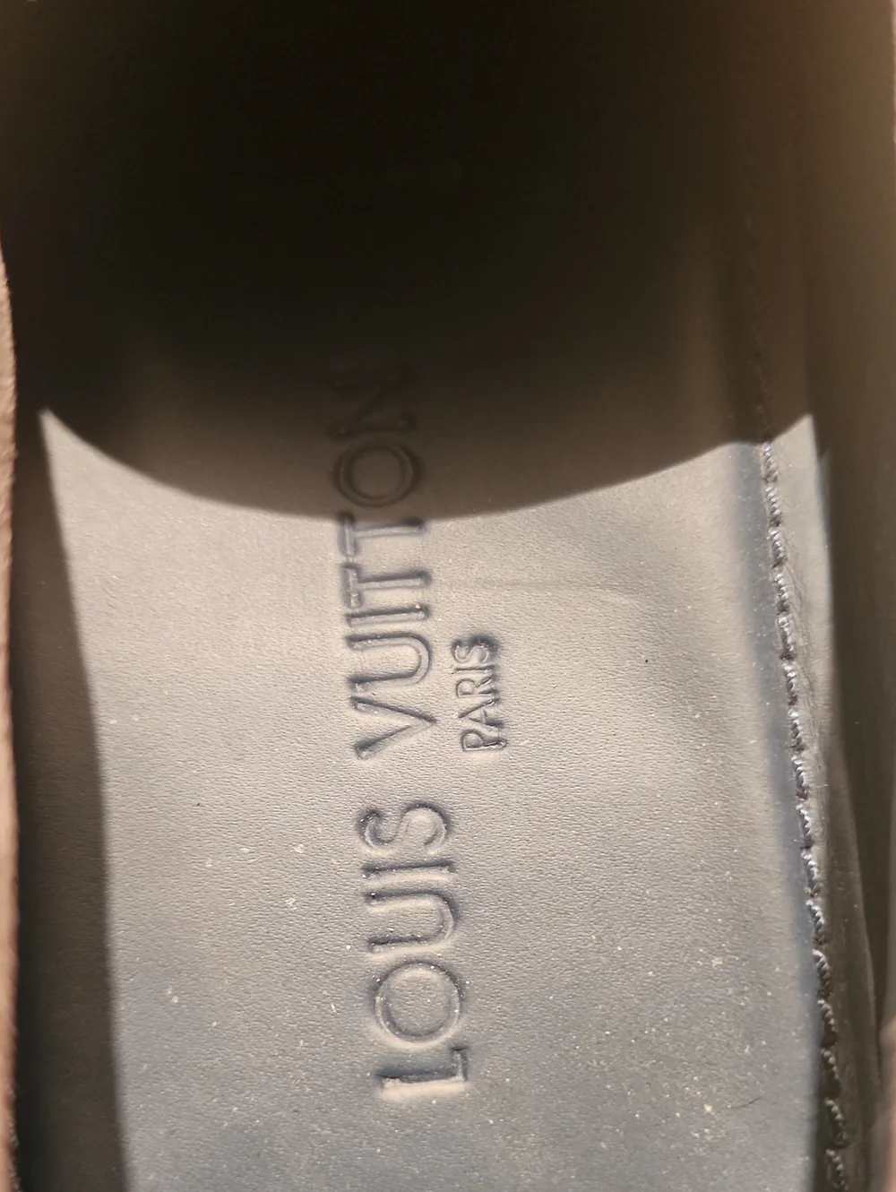 Louis Vuitton Leather Suede Blue Loafers 11